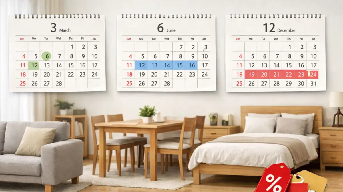 家具が安い時期はいつ？3月・6月・12月のセールと買い時を徹底解説