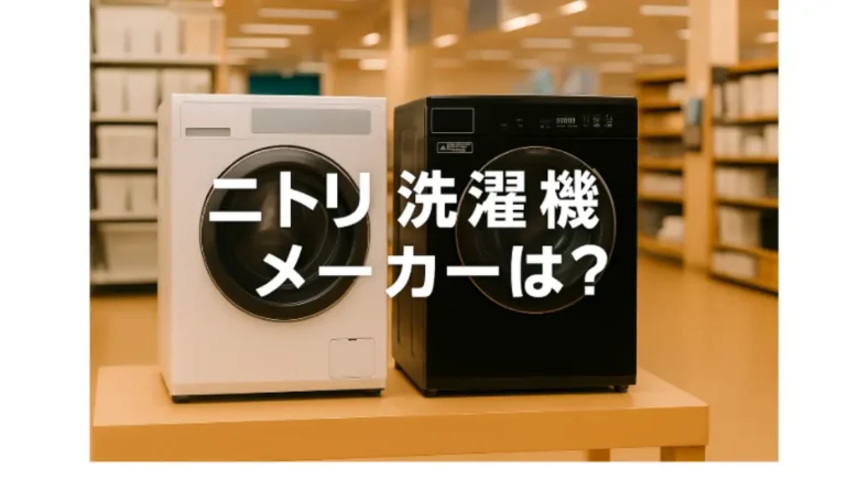 ニトリの洗濯機はどこのメーカー製かを示すイメージ写真※ニトリ洗濯機 メーカ