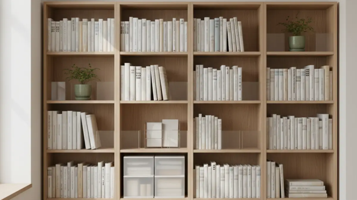 無印良品の収納アイテムで二段化したレイアウト