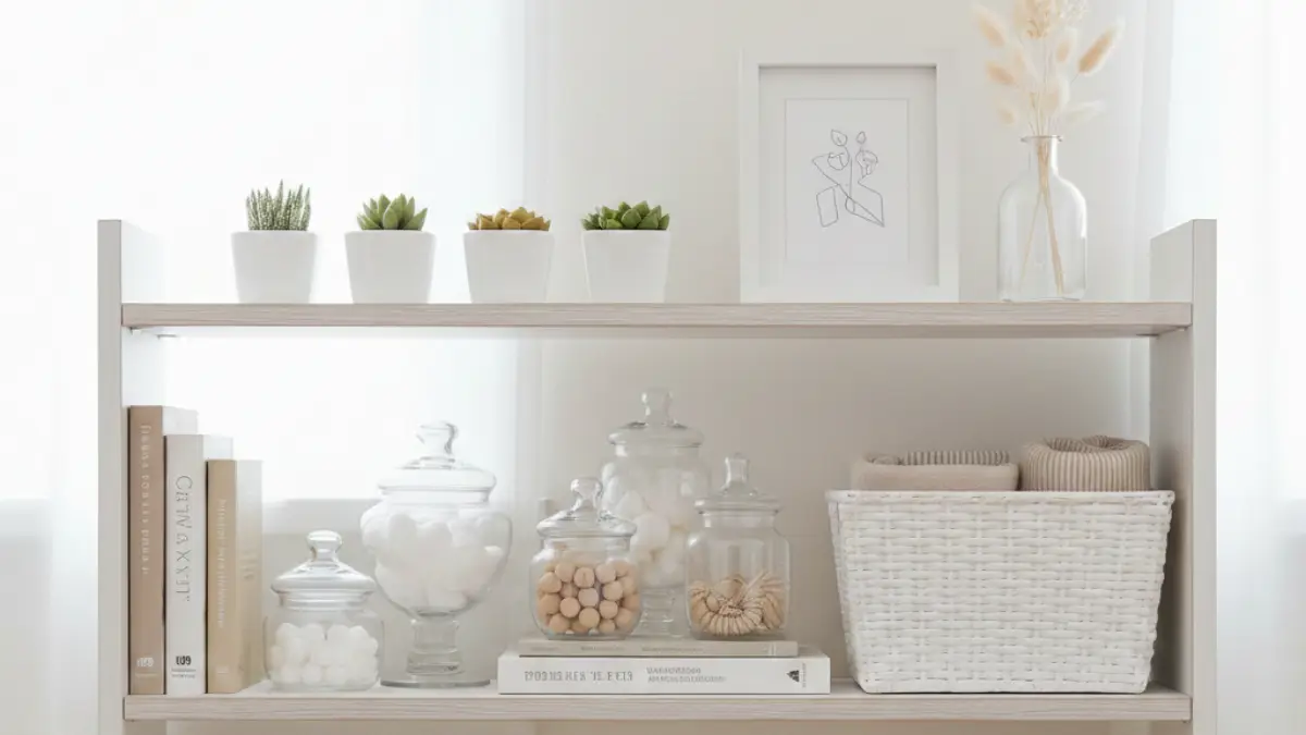 色と素材を揃えた100均インテリアの女子部屋