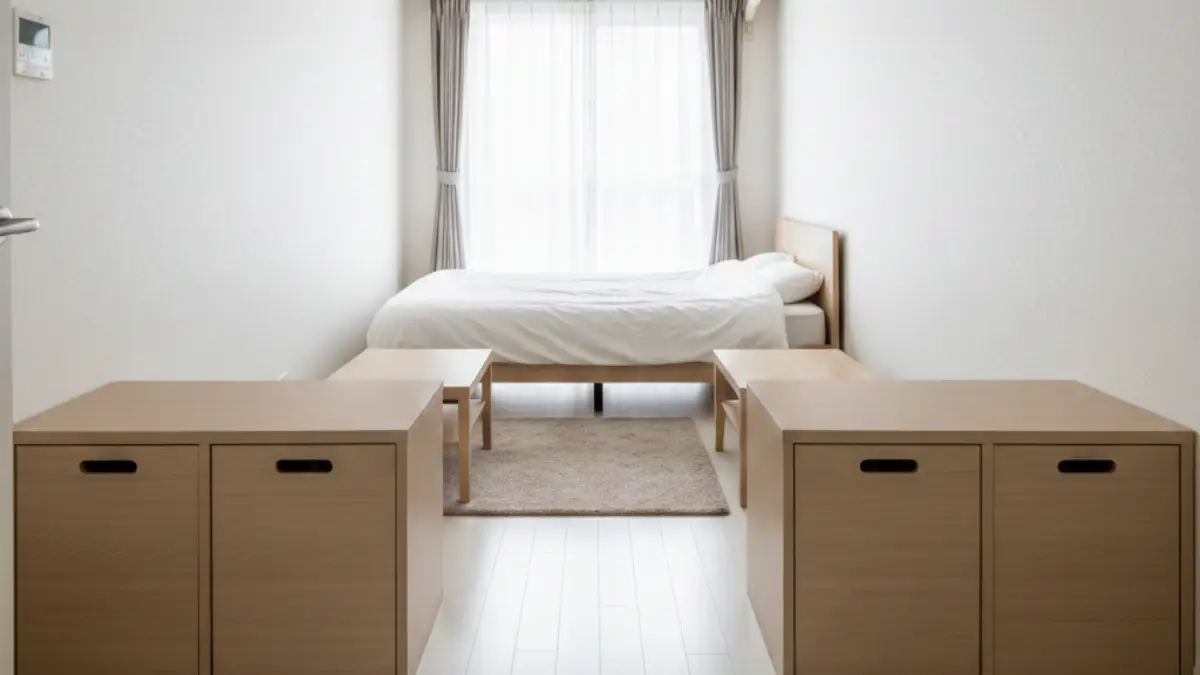 6畳縦長の女子部屋で家具を置きすぎたNGレイアウト例