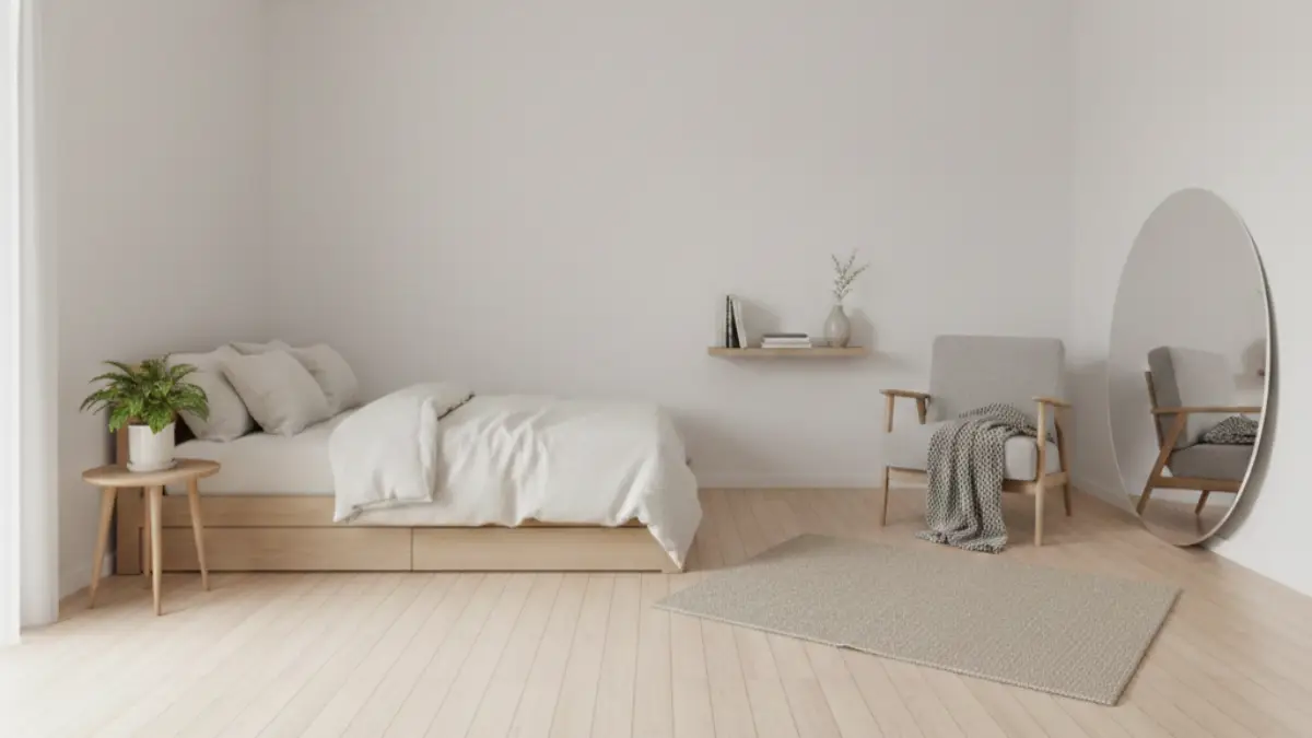 6畳縦長でも後悔しにくい整った女子部屋の完成イメージ