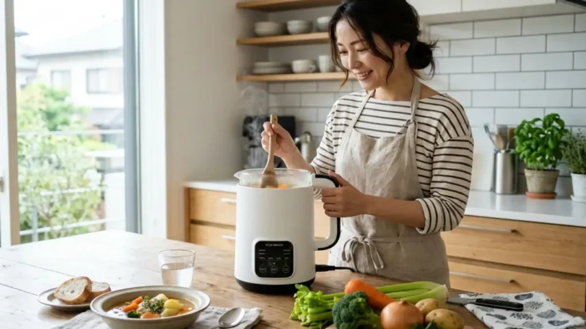 ニトリ スープ メーカーの調理イメージ ニトリ スープ メーカーでスープを作る調理イメージ