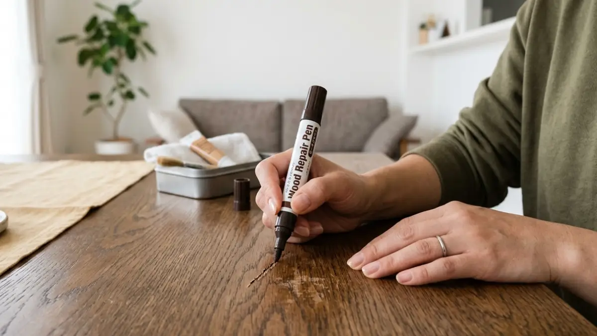 テーブルコーティングはがれの補修方法イメージ