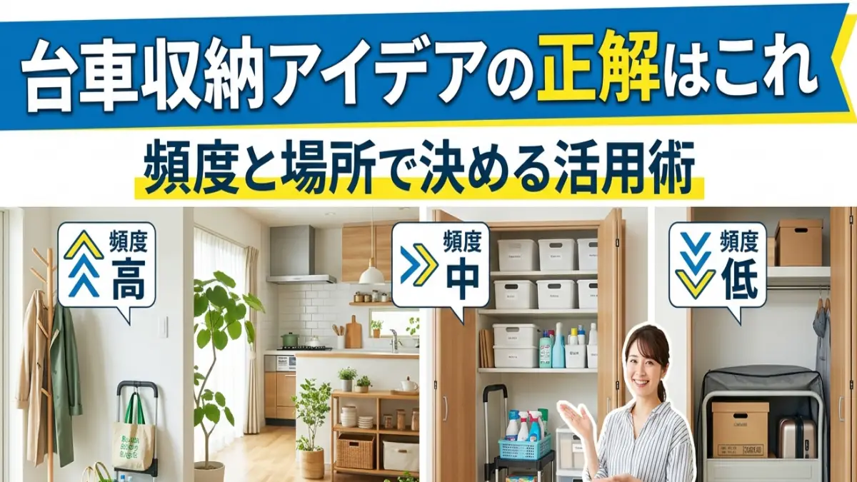 台車収納アイデアの正解はこれ 頻度と場所で決める活用術